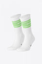 Osaka Colourway Socks Duo Pack in Cream Jade. Front view