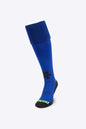 Osaka Field Hockey Socks in royal blue with Osaka logo in green. Front view