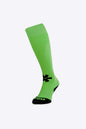 Osaka Field Hockey Socks fluo green with Osaka logo in green. Front view 