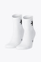 Osaka Short Sport Duo Socks in white with Osaka logo in black. Front view