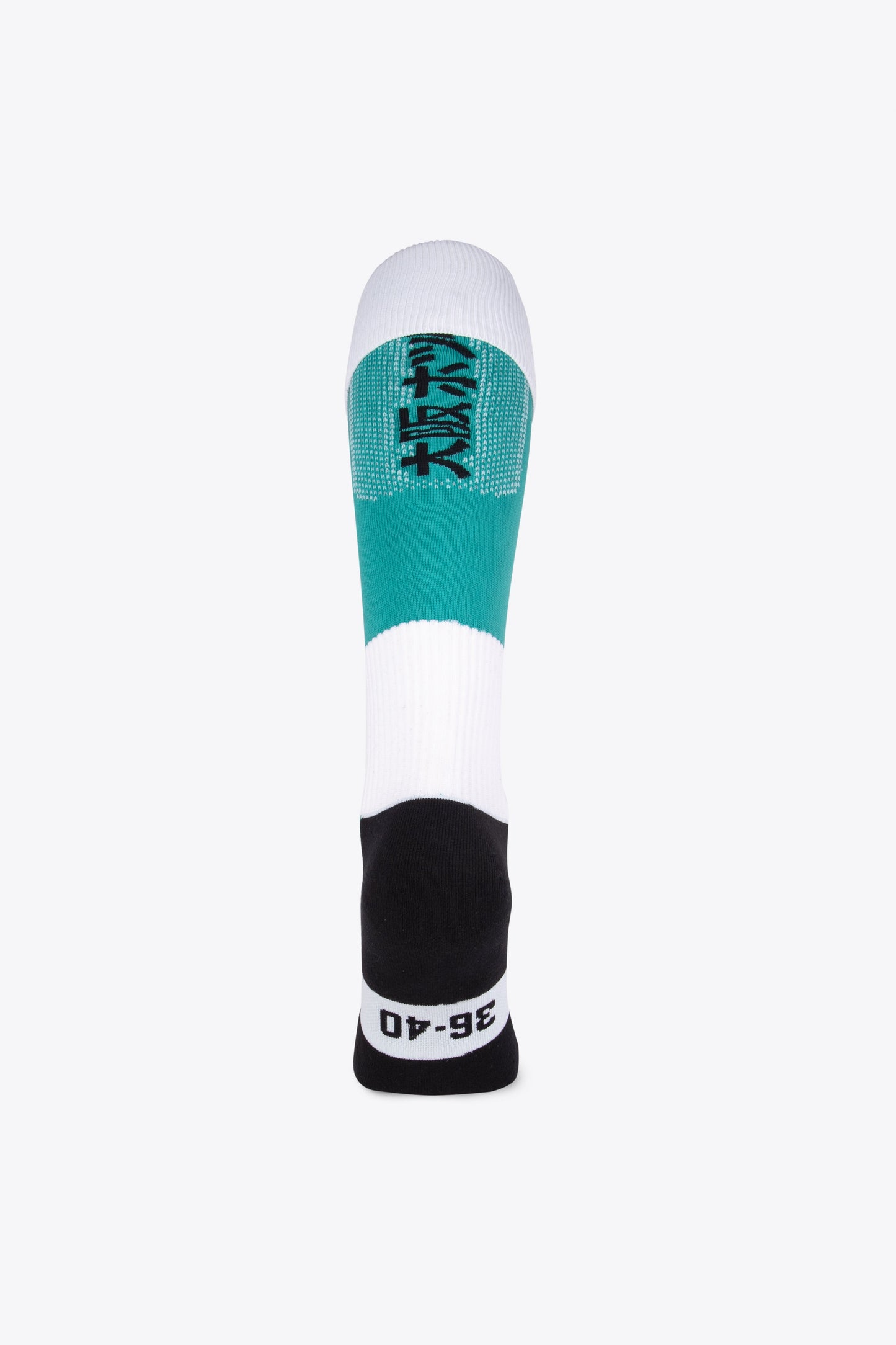 Osaka Field Hockey Socks in jade green with Osaka logo in white. Back view