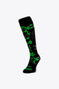 Osaka Field Hockey Socks black green camouflage with Osaka logo in green. Front view