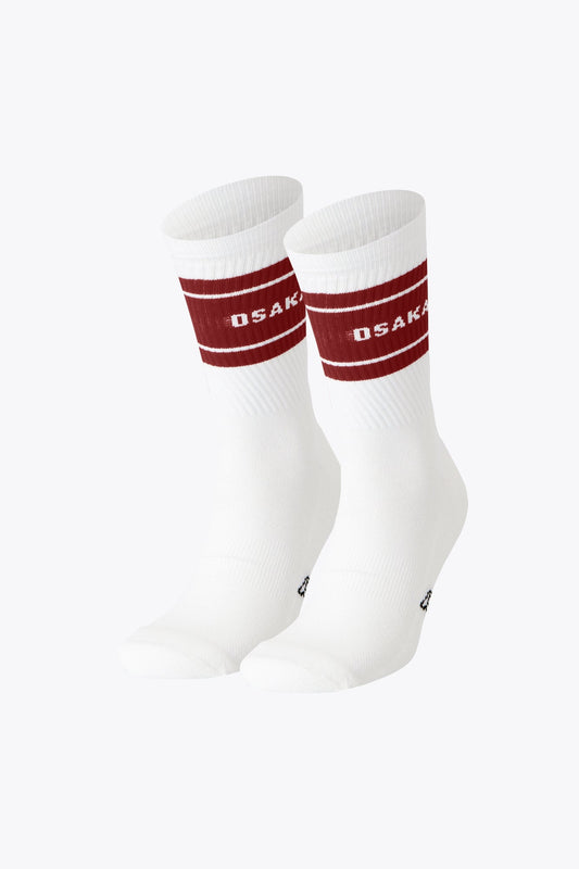 Osaka Colourway Socks Duo Pack in Maroon / bordeaux. Front view