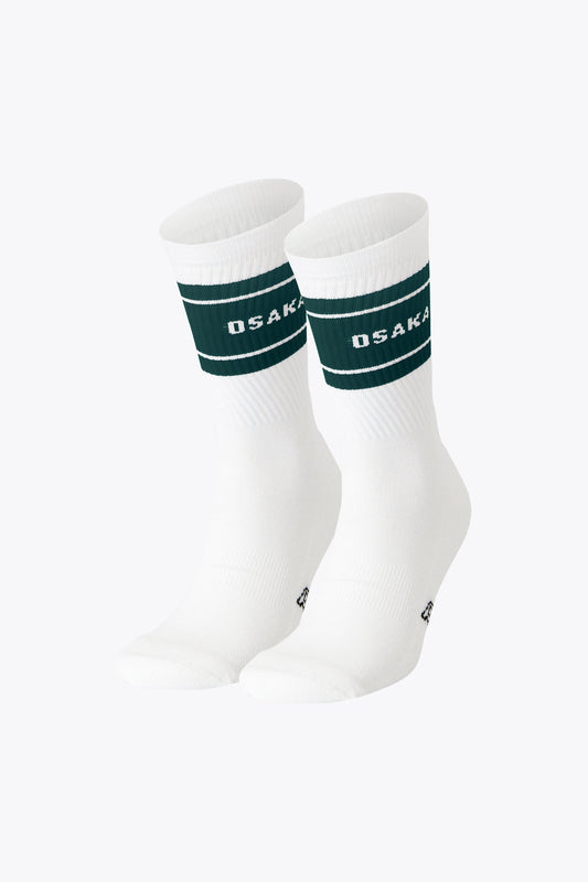 Osaka Colourway Socks Duo Pack in green. Front view