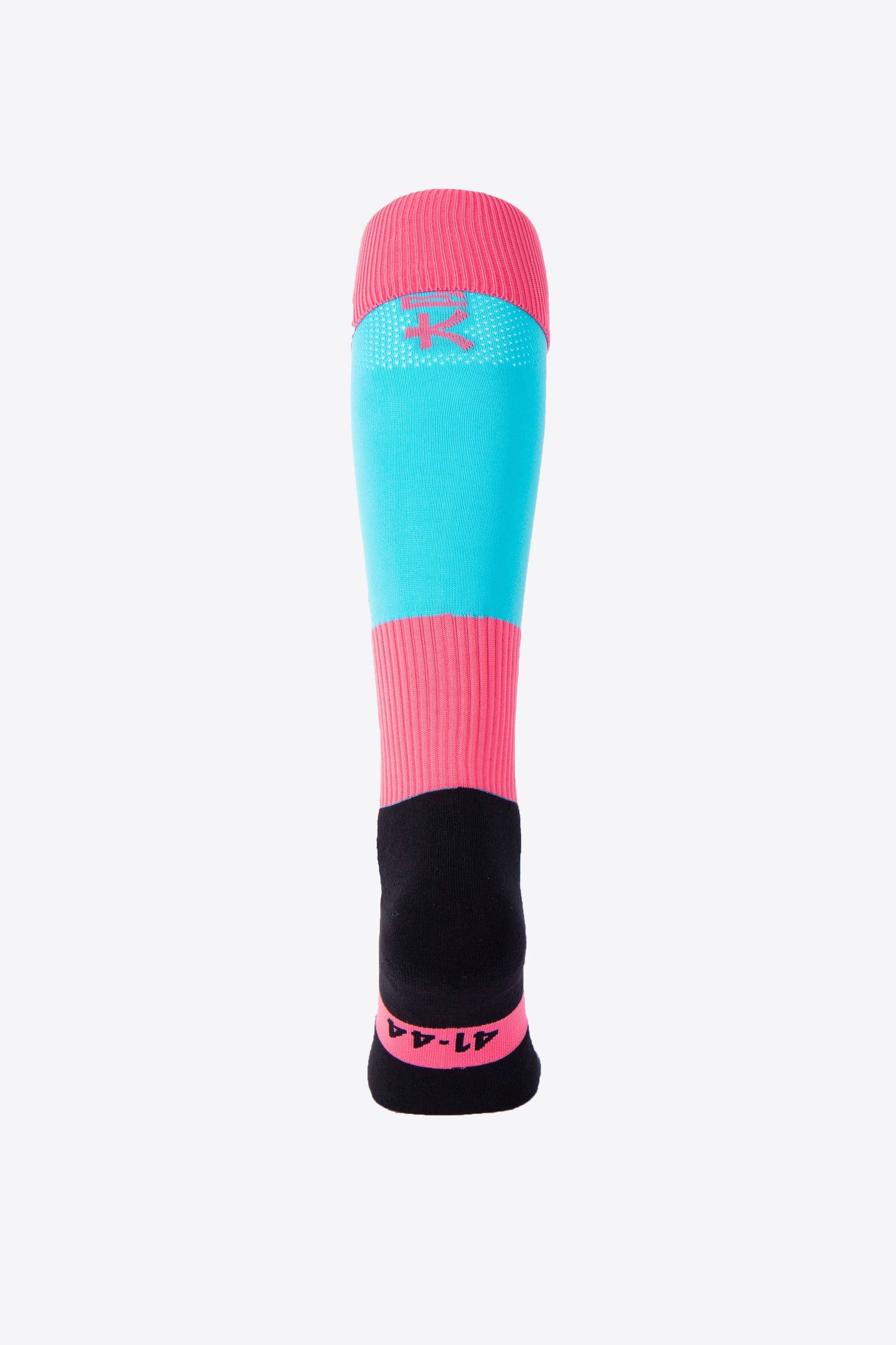 Osaka Field Hockey Socks aqua pink mix. Back view