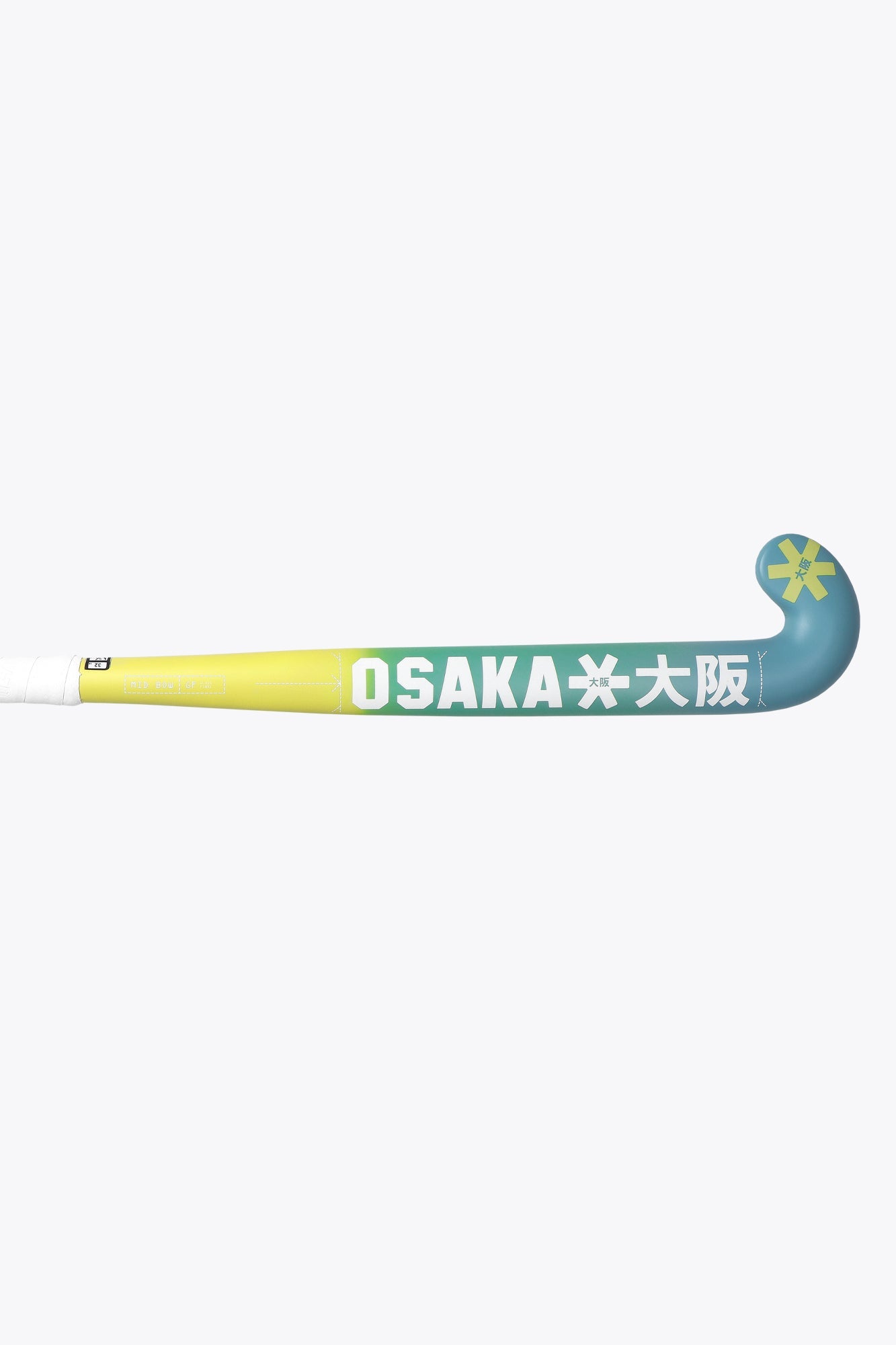 Osaka Field Hockey Stick Mid Bow GF | Blue-Lime Gradient
