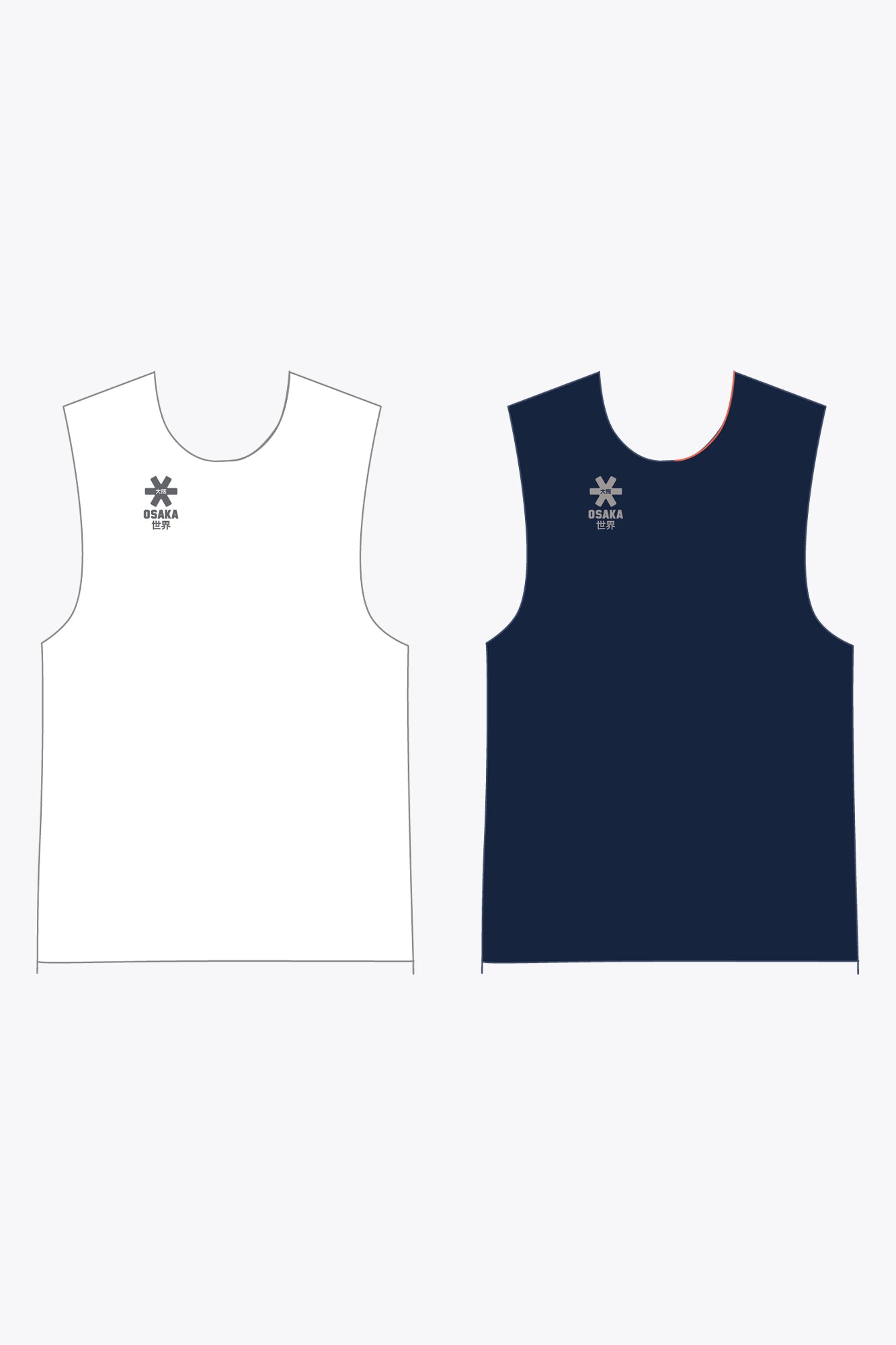 Osaka Reversible Bib | White-Navy